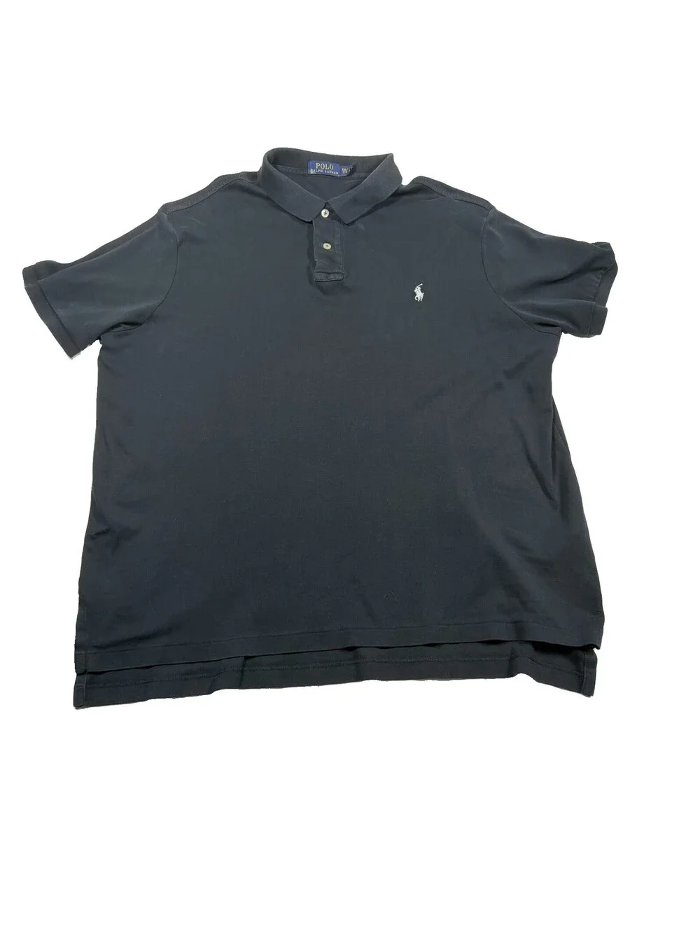 Polo Ralph Lauren Men's Black Solid Cotton Polo Shirt 2XL Classic Fit Golf